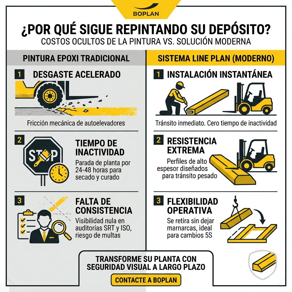 Pintura para pisos de cemento, seguridad industrial. Desventajas de la Pintura para Pisos de Cemento en Industria