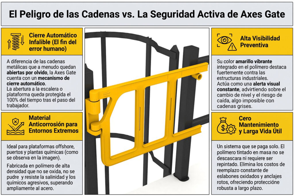 plataformas y escaleras con jaula