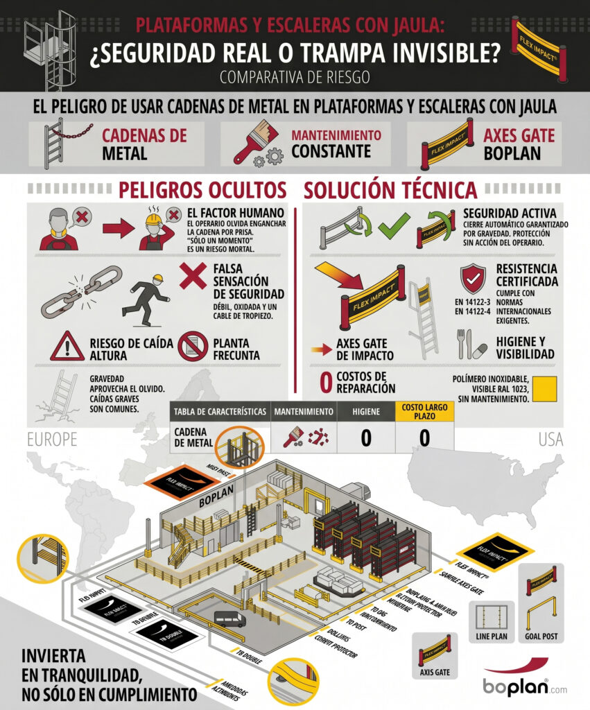 Peligros de las Cadenas de Seguridad en Altura infografia