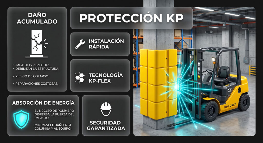 Cómo Proteger Columnas de Autoelevadores en Plantas